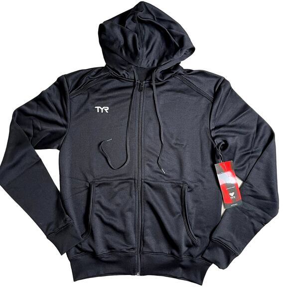 TYR Apparel Men’s Sweat Zip Hoodie Shirt - TALIN2A - Black - Size XS - $50 - Picture 1 of 7